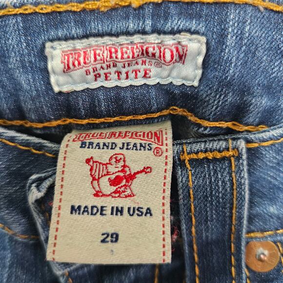 True Religion Becky Bootcut Jeans Women's Size 29 Y2K Low Rise Flap Pockets - Picture 4 of 8